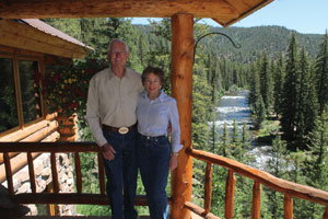 Jim Hall and his wife, Sandy, at their Colorado home. Jim Hall and his wife, Sandy, at their Colorado home.